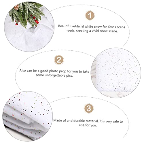 Zerodeko 2 Folhas algodão neve artesanato infantil artesanato para crianças neve artificial decoraçã