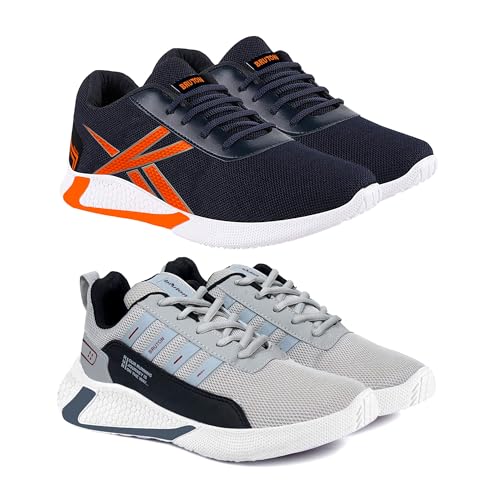 Image of BRUTON No. Exclusive Men's Sport Shoes, Walking Shoes, Training Shoes, Sneaker Shoes (Set of 2 Pair)