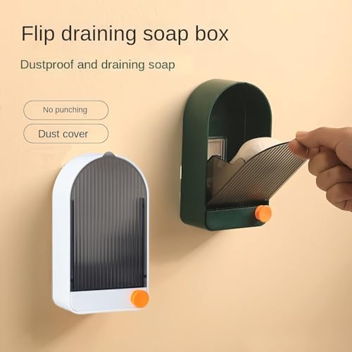 Image of StyleX Store Wall Mounted Soap Holder for Bathroom and Kitchen,Self Adhesive No Drill Soap Dish, Plastic Soap Tray for Bathroom Wash Basin Sink & Kitchen Counter (Pack of 2)