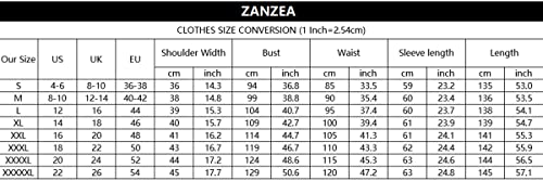 Zanzea Women's Casual Maxi Dress Long Sleeve Loose V Neck Printed Kaftan Party Check Plaid Shrit Dress Puff Sleeve With Pocket Blue Xx-Large #TOP4