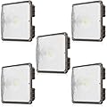 CINOTON 40W LED Canopy Lights UL Listed, 100-277V Commercial Canopy Lights Outdoor IP65 Waterproof, 5600LM for Gas Station Garage Warehouse Shop Carport Industrial, 9.5"x9.5" 5000K Daylight 5 Pack