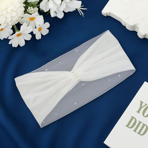 MAYJOYDIY White Tulle Shawls One-Shoulder Tulle Shawl Detachable Bridal Capelets4