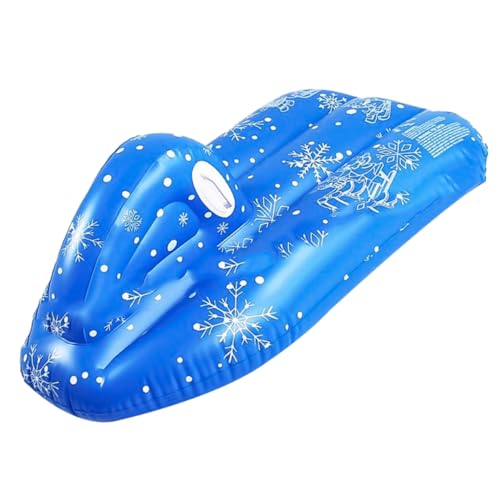 NAMOARLY Boys and Girls Winter Fun Snowflake PVC Inflatable Tube Sled Skiing Ring Leakproof Portable