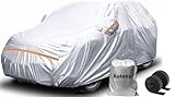 Car Covers Waterproof,SUV Car Covers for 6 Layers All Weather Outdoor Snow UV Protection with Zipper A6-YXL(Fits SUV 188
