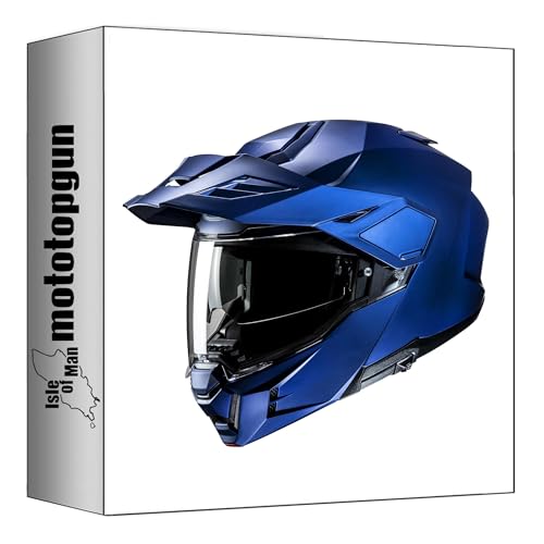 Casque modulable moto HJC i80 bleu métallisé XL pour motard