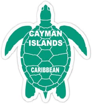 Imán de frifge con forma de tortuga verde de 4 pulgadas de Islas Caimán