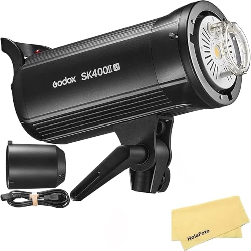 Image of Godox SK400II-V SK400IIV Professional Studio Strobe Flash Light,GN65 0.1-1.5S Recycle Time,2.4G X System,Bowens Mount with 10W LED Modeling Lamp for Photography(Godox SK400II Upgrade)