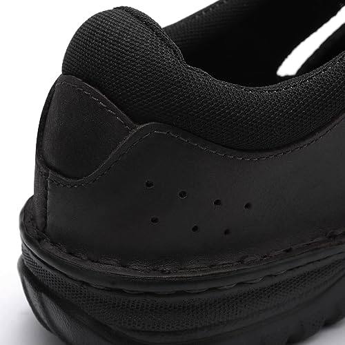 Harssidanzar Mens Closed Toe Sandals,Genuine Leather Comfortable Adjustable Fisherman Beach Sandals Shoes For Outdoor Walking Driving KM227US3