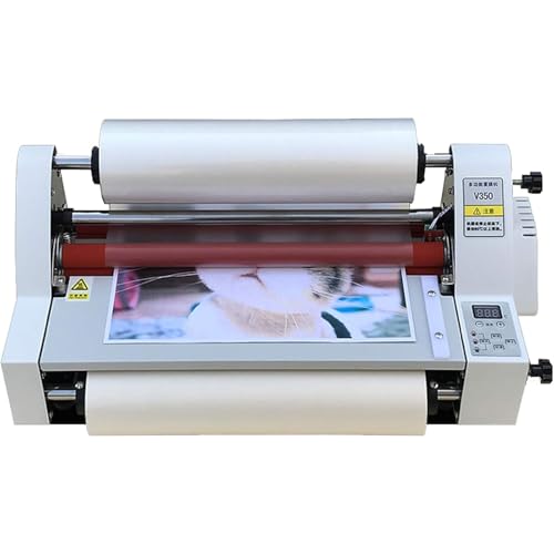 McbeAn Laminadora Eléctrica, Laminadora De Una Y Dos Caras, Ajuste De 0 a 180 °C, Pantalla Digital, Ideal para Aplicaciones Escolares, De Oficina Y Comerciales.