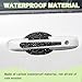 HEVLE 8PCS Car Door Handle Scratch Protector, Carbon Fiber Handle Bowl Sticker, Door Protective Film (Black)