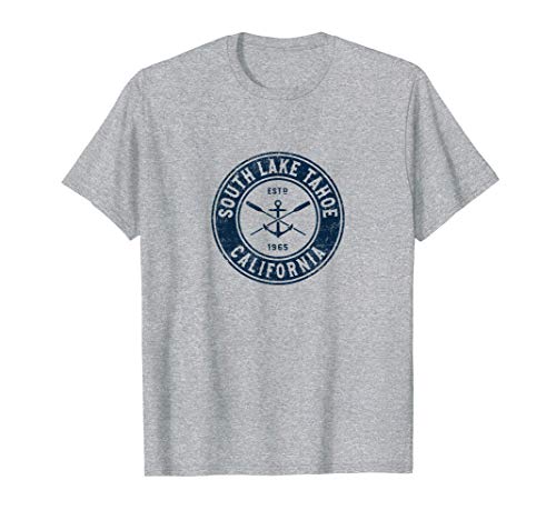 South Lake Tahoe CA Vintage Boat Anchor & Oars T-Shirt