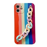 FOURTOC Custodia IPhone 13 Mini Arcobaleno - Cover Protettiva Antiurto Con Fodera In Microfibra - Rainbow Colors