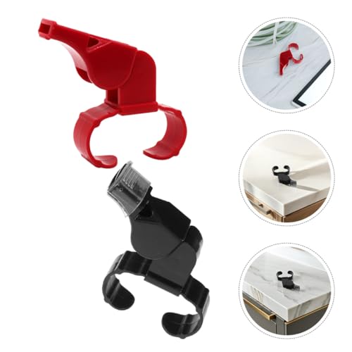 Set de 4 silbatos plásticos dual tono con anillo miniatura 7
