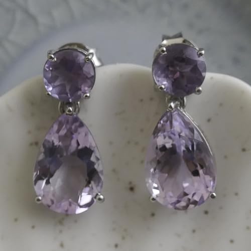 Boucles d'oreilles améthyste pour sublimer vos tenues de soirée avec des pierres violettes