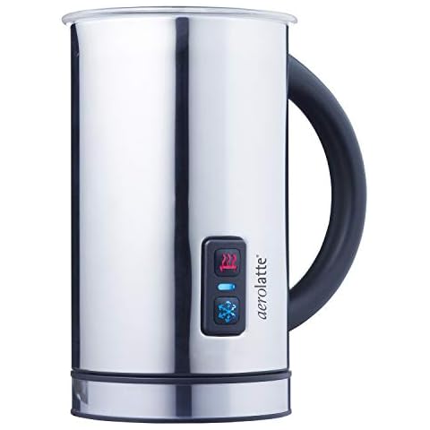 aerolatte Grande Automatic Hot or Cold Milk Frother and Cappuccino Foam Maker, Stainless Steel, 16-Ounce, Silver, 21.6 x 12.7 x 15.75 cm Cover