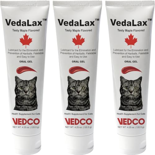 3 pack Vedalax Hairball Preparation for Dogs and Cats, 3 oz. each