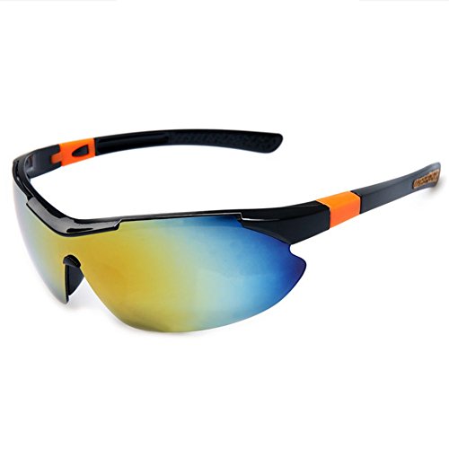 Lunettes de soleil uv400 pour cyclisme et course à pied style sportif homme 88mm