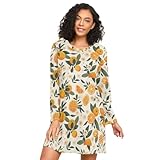 Tissu : fabriquée en 95 % polyester et 5 % élasthanne, cette chemise de nuit à manches longues pour femme offre une sensation légère, douce et respirante qui garantit un confort confortable tout au long des nuits d'automne et d'hiver.