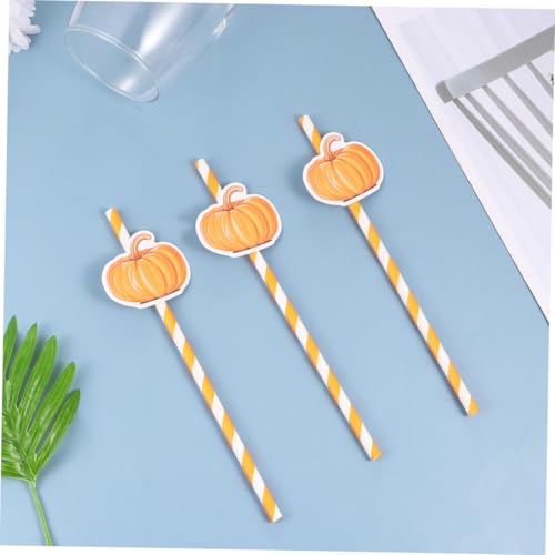 Pitillos de papel para Halloween 40 piezas naranja miniatura 7