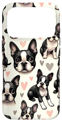 Beautiful Dogs Pattern Boston Terrier Case for iPhone 17 Pro