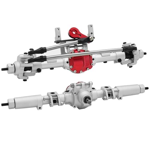 RC�J�[�A�N�X���Z�b�g For Axial AR44 90047 90046 AX90060 For Builders 1/10 RC�N���[���[�A�b�v�O���[�h�L�b�g �A���~����CNC�t�����g���A�A�N�X���Z�b�g 30T/8T(Silver,Front and