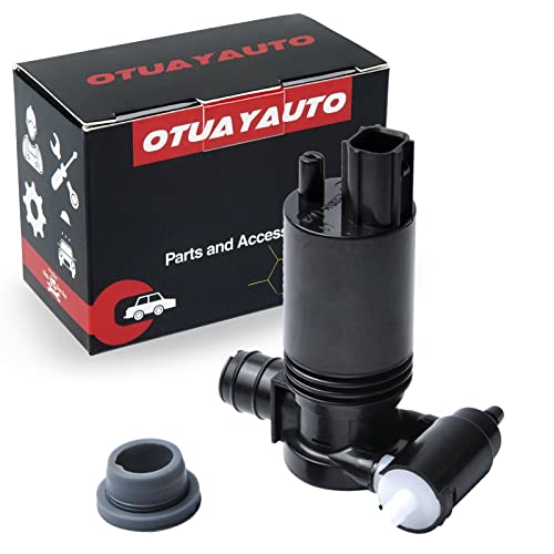 OTUAYAUTO 5093412AA Windshield Washer Pump with Grommet, Compatible with Chrysler