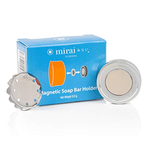 Mirai Clinical Magnetic Soap Holder for Shower Wall - Stainless Steel Savers for Bar Soap - Easy...