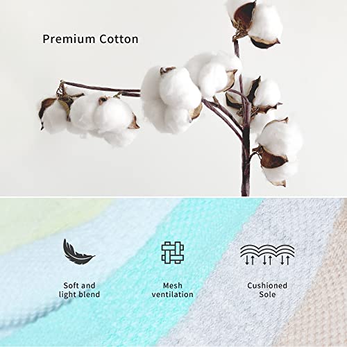 Image of MONFOOT Men's /Women's 10-20 Pairs Thin Cotton Low Cut Ankle Socks, Multipack