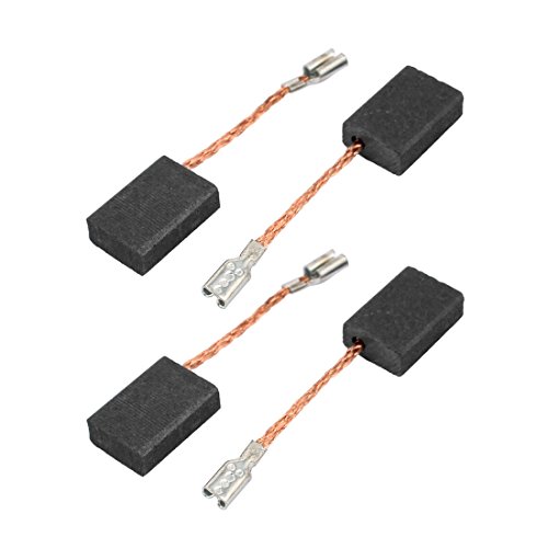 sourcing map 2 Paar Bohrmaschine Motor Rotierendes Elektrowerkzeug Kohlebürste 5 x 10 x 15 mm Schwarz