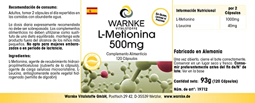 L-Methionine 500mg - veganistisch & hoog gedoseerd - essentieel aminozuur - 120 capsules - Image 6