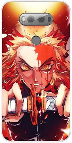 Compatible with LG V20 Case Demon Hashira Rengo'kus Slayer Corps Member 414, Anime Phone Cases Shockproof Soft TPU Case Clear