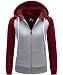 JACKETOWN Fleecejacke Damen Hoodie Oversize Winterjacke Kapuzenpullover mit Zipper Dick Warm Sweatjacke mit Kapuze Basic Teddyjacke Thermo Fleecepullover Herbst/Winter Sweatshirt L