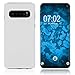 Produktbild PhoneNatic Case kompatibel mit Samsung Galaxy S10 - Hülle weiß gummiert Hard-case Cover