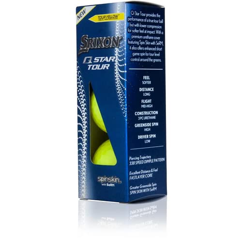 Srixon 2022 Q-Star Tour Yellow Monogram Golf Balls