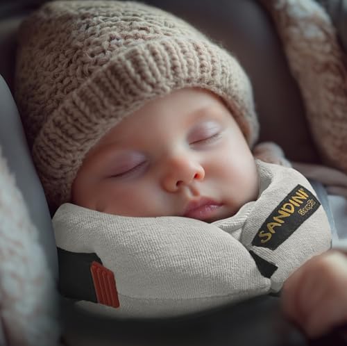 SANDINI SleepFix® Baby - Almohada Cervical/Almohada para Dormir con función de Soporte - Accesorios de Asiento Infantil para Coche/Bicicleta/Viajar