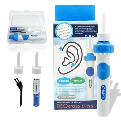 Aspiratore Cerume Orecchie Elettrico con 2 Testine...