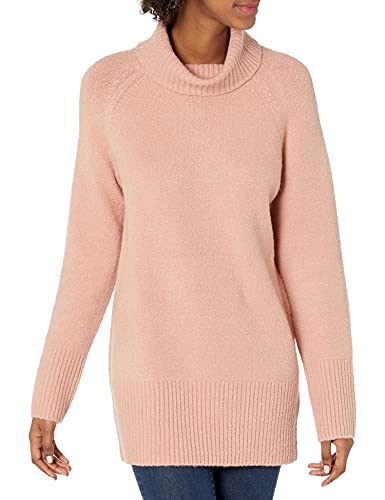 Amazon Brand - Goodthreads Women s Boucle Turtleneck Sweater, Dusty Pink, Medium