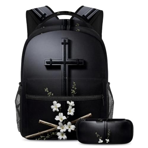 Juli sac à livres de voyage motif croix noire cadeau adolescents