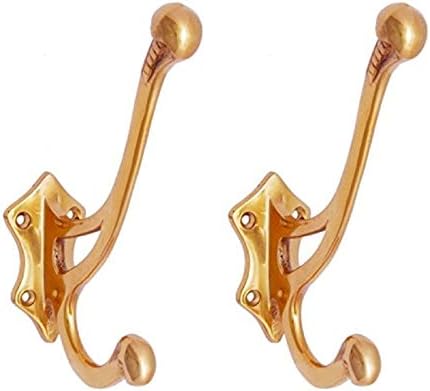 Adonai Hardware Raddai Brass Hat and Coat Hook (Supplied as 2 Pieces per Pack)