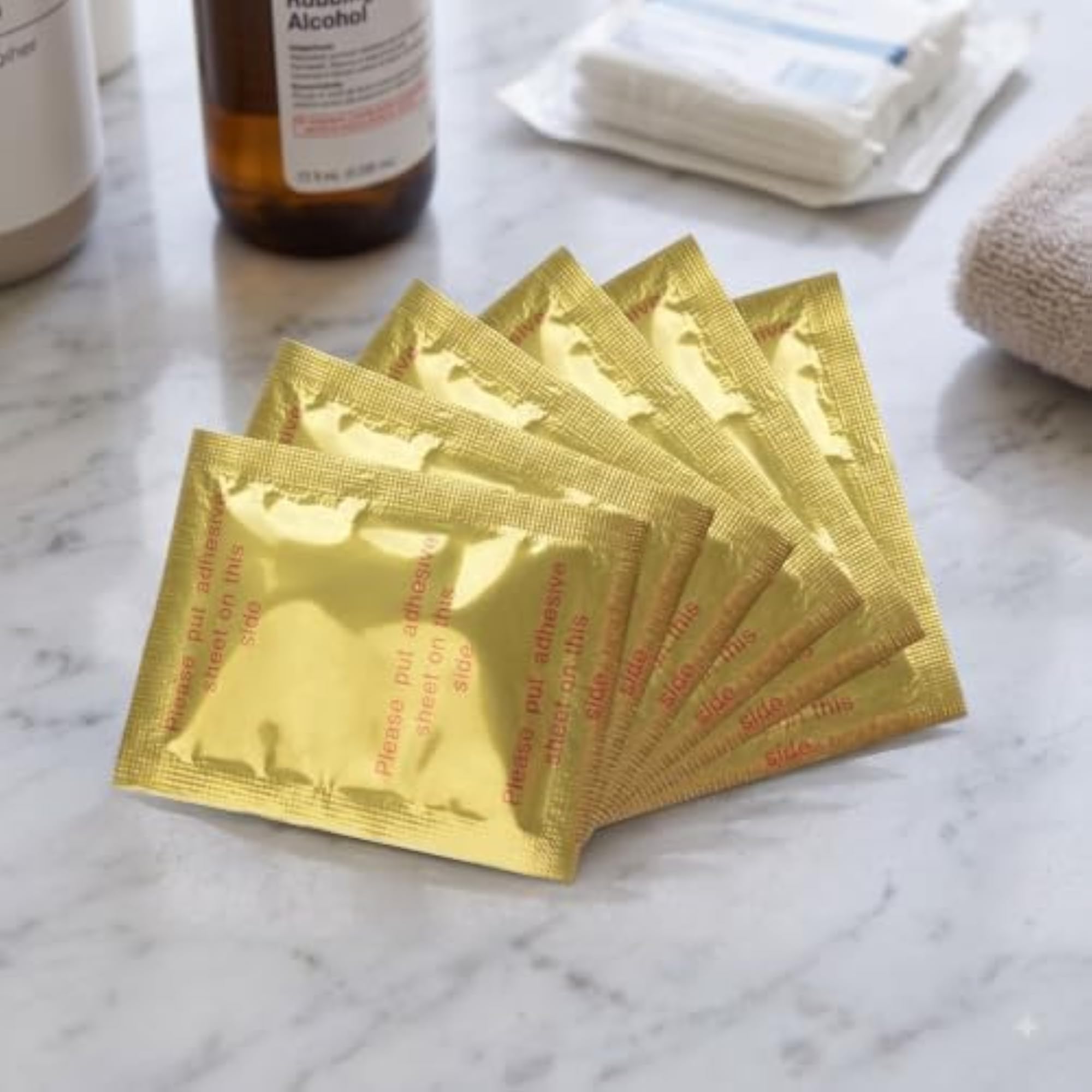 10 Pack Premium Gold Foil Detox Foot Pads, Natural Herbal