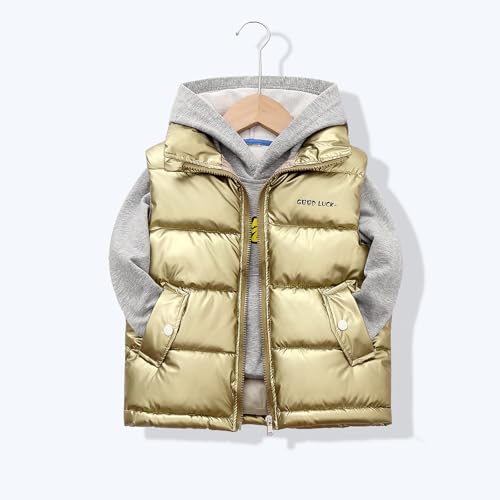Kids Down Vest Girls Walls Coat Lightweight Warm Vest Sleeveless High Neck Button Casual Fall Winter Girls Jackets3