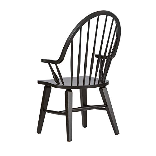 Liberty Furniture Industries Windsor Back Arm Chair, W25 X D25 X H41, Black #TOP7