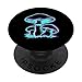 EDM Vaporwave 80s Mushroom Print Nero PopSockets PopGrip Intercambiabile