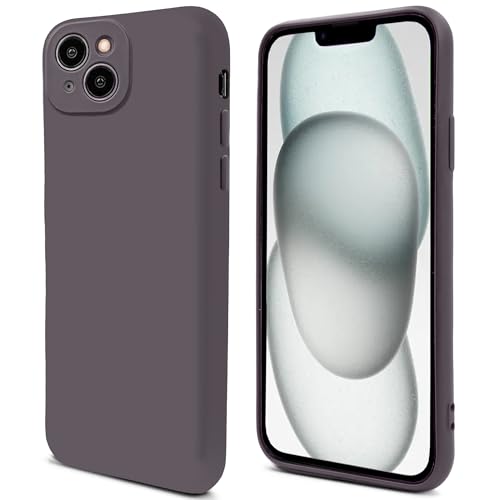 Lifestyle. Cover per iPhone 14 6.1-pollici Custodia per iphone 14 antiurto Premium con Finitura Opaca e Fodera Morbida leggero silicone grigio microfibra