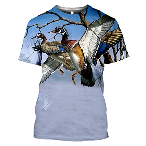 T-shirt Harajuku perdrix 3D vêtement homme manches courtes 3XL