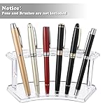 Tinlade 2 Pieces Plastic Pen Holder Stand Display Rack 6-Slot Pen Makeup Brush Rack Organizer Eyebrow Stand for School Office Home Store(Clear) - Image 5