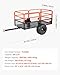 VEVOR 28 Cu.Ft 1800Lbs Steel ATV UTV Trailer Tow Behind Dump Cart, Heavy Duty Pull Behind Utility Dump Trailer for Lawn Mower Trailer Tractor Garden Yard with Removable Rear Panel