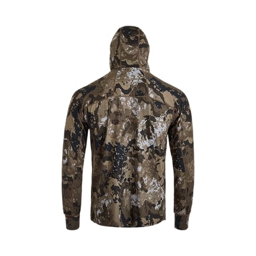 Pnuma Outdoors Renegade Swift Zip Hoodie, Caza Camo, 4-Way Stretch, UPF 50+, Odor Resistant, Thumb Holes (RS-HD-OV)3