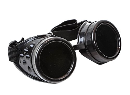 Black Goggles Sunglasses Cosplay Aviator Steampunk Gothic Burning Man