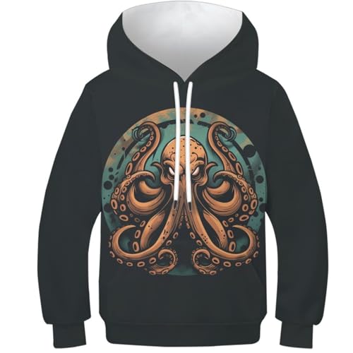 Sweat-shirt à capuche enfants imprimé amusant 3D pull manches longues